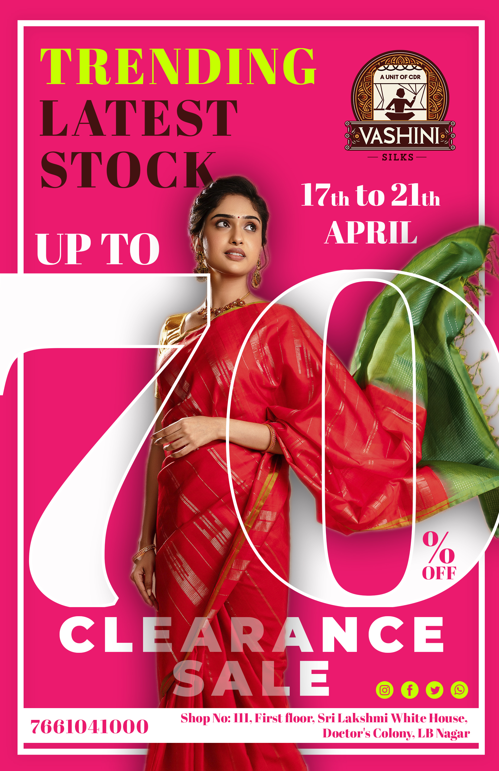 70% sale poster english