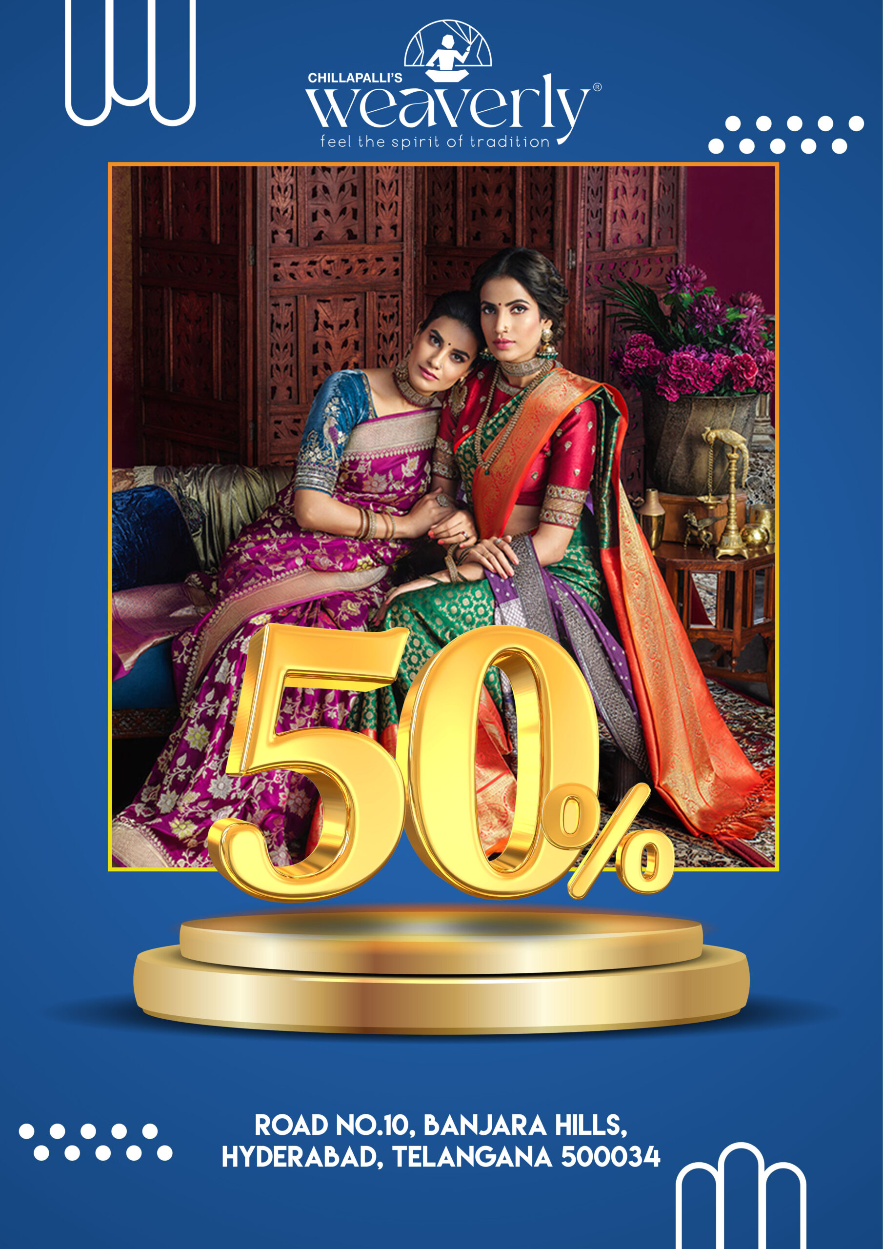 Projects blue and white gradient special offer big sale poster 1